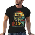 30 Years Old Made In 1993 Vintage July 1993 30th Birthday  Soft T-Shirt