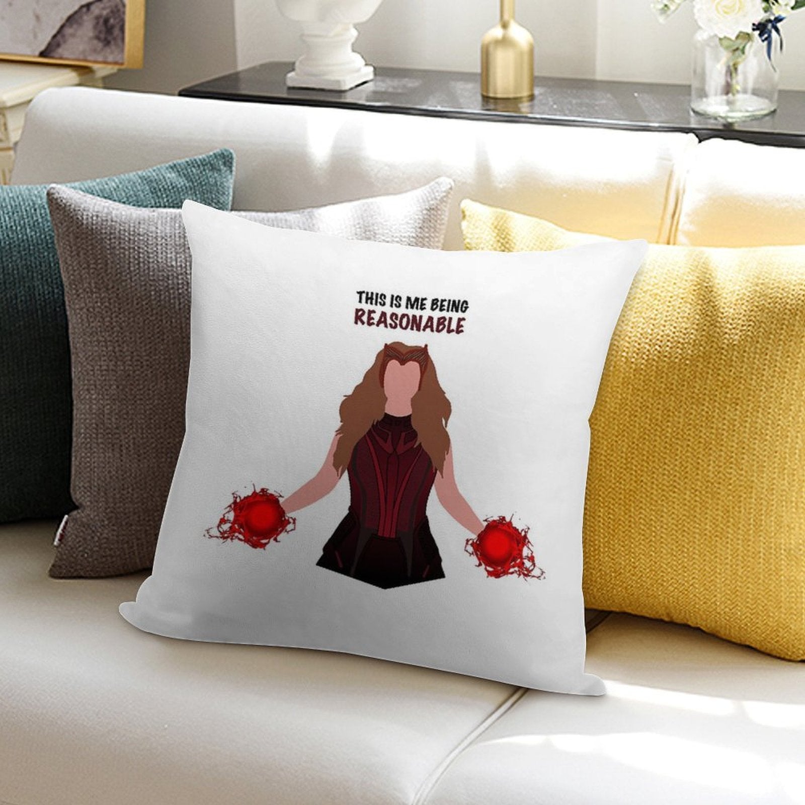 This Is Me Being Reasonable Soft Short Plush Fabric Throw Pillow