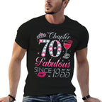 Chapter 70 Fabulous Since 1955 70Th Birthday Gift For Women  High-quality Stitching T-Shirt