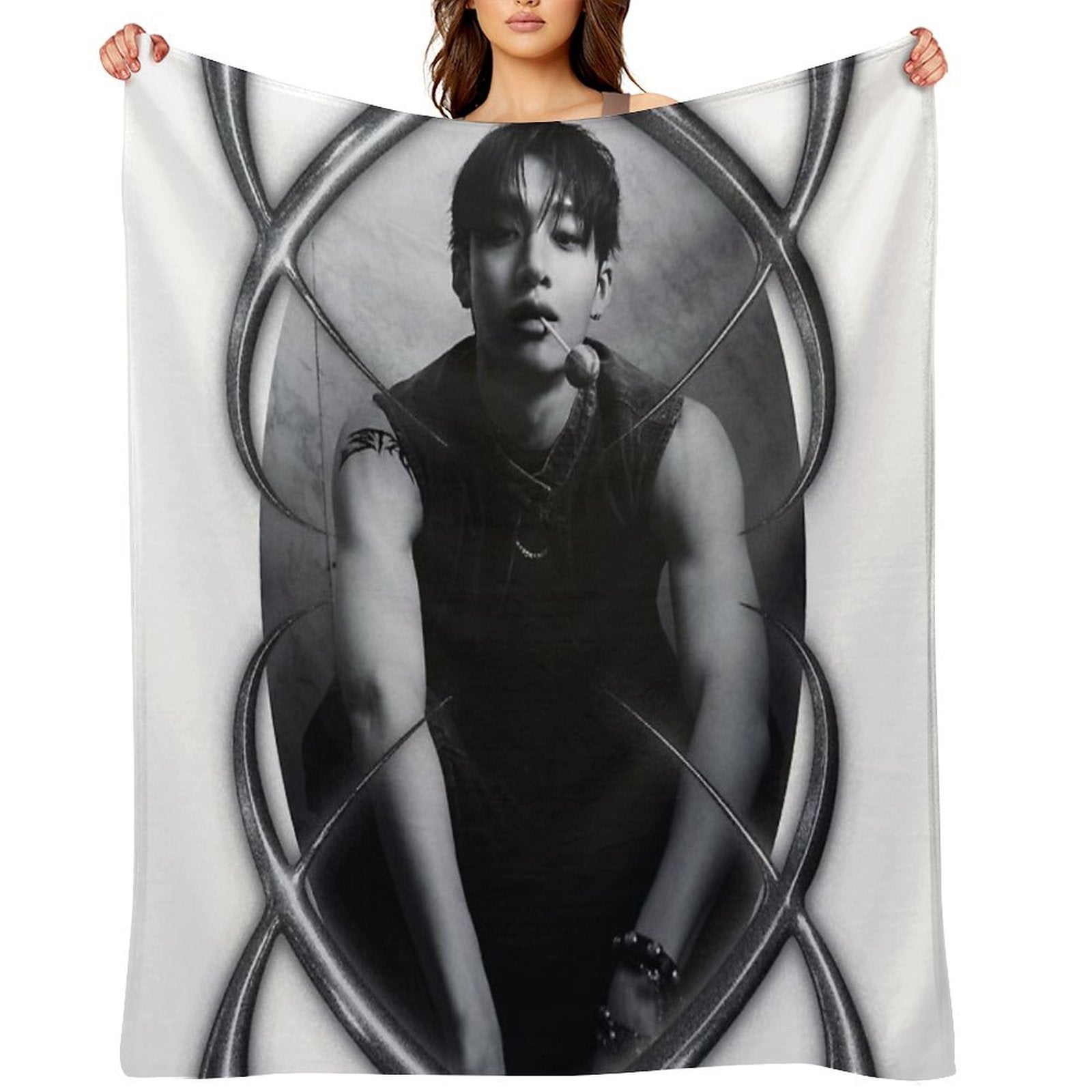Stray Kids Bang Chan Anti-pilling Throw Blanket