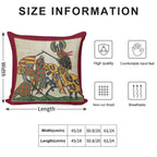 The Joust Medieval Illumination Soft Anti-Pilling Throw Pillow