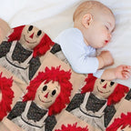 Sweet Raggedy Ann 2 Sustainable Throw Blanket