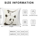 Panda And The Magpie Soft Shrink-Resistant Throw Pillow
