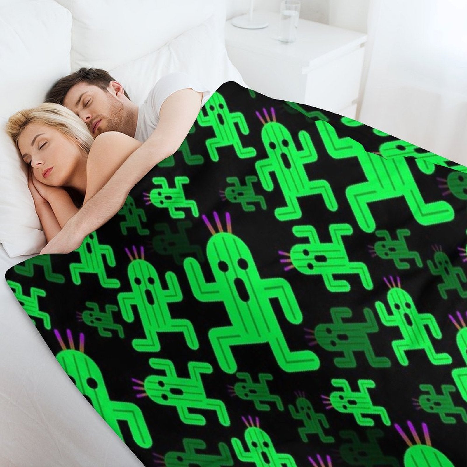 Cactuar Pattern Multi-functional Throw Blanket