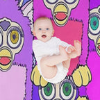 Purple Furbys Lightweight Throw Blanket