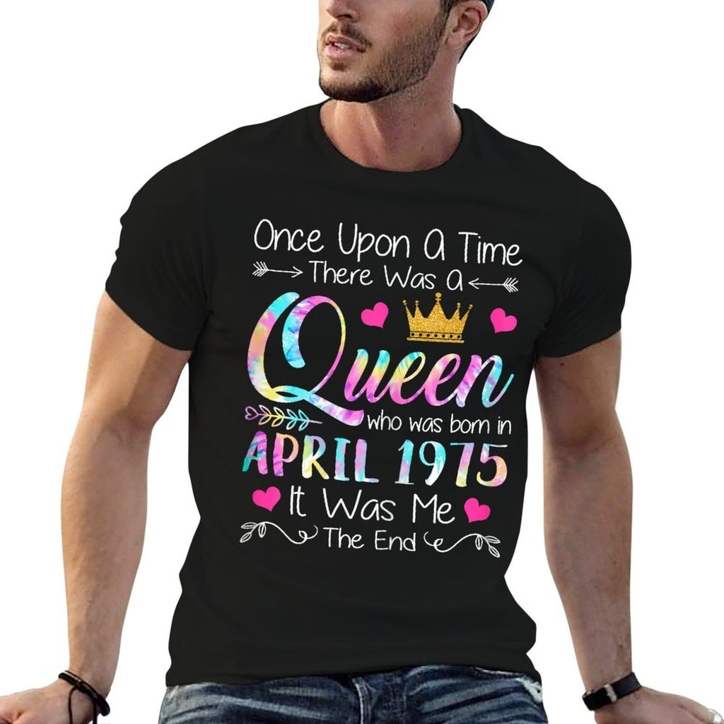 50th Birthday Gift Girl 50th Birthday Queen April 1975  Classic T-Shirt