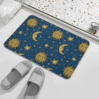 90s Whimsi-goth Celestial Sun And Moon Pattern  Multi-Purpose Bath Mat