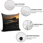 Bamburgh Castle - Sunrise Soft Multiple Sizes Throw Pillow