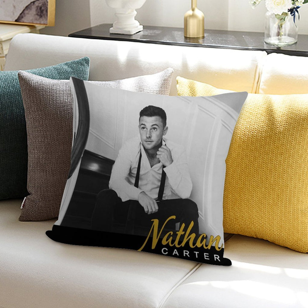 Handsome Nathan Carter Soft Luxury Feel Throw Pillow