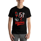 51 And Fabulous Queen Happy 51st Birthday Rose Red Wine  Slim-fit Cut T-Shirt
