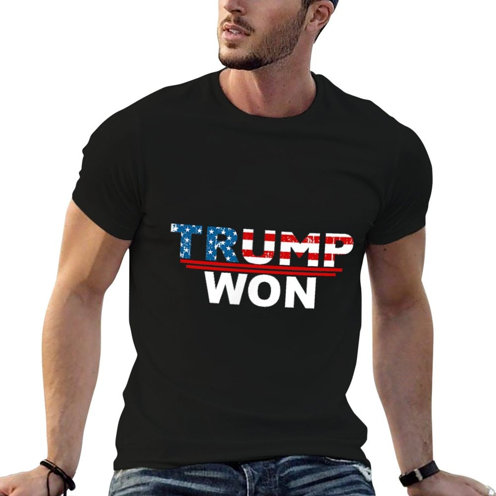 (Both Side) Funny Trump Won Trump 4547th Waste Management  Durable T-Shirt