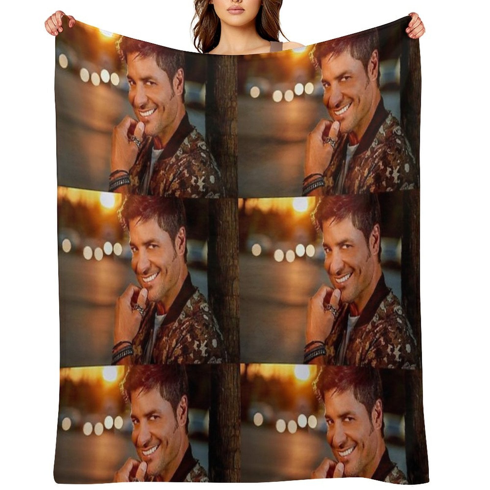 Chayanne Classic Photoshoot Machine-washable Throw Blanket