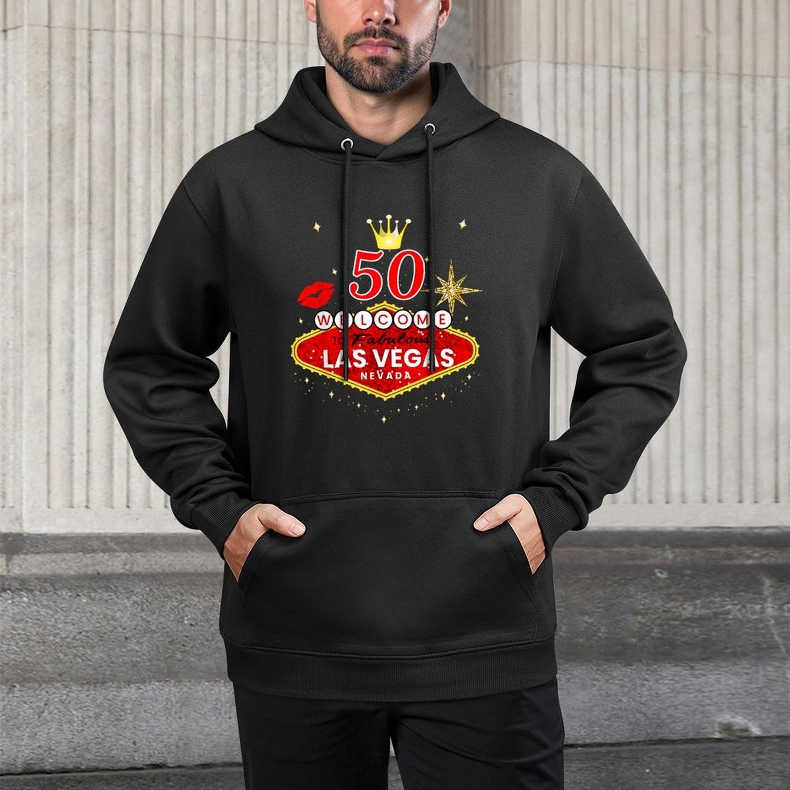 Las Vegas Girls Trips 2024, Vegas 50th Birthday Squad Easy Care Hoodie
