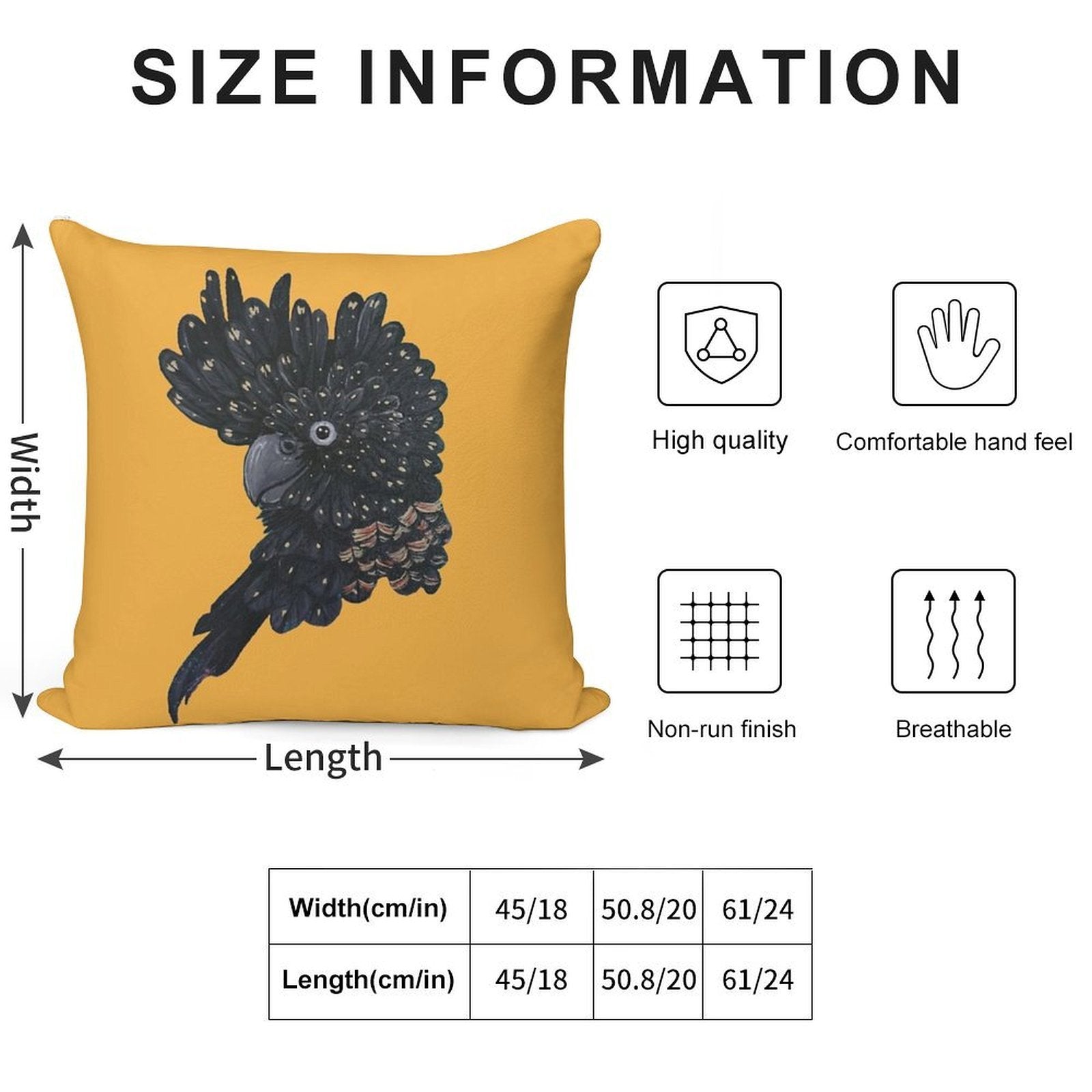 Red Tailed Black Cockatoo Soft Bedroom Essential Throw Pillow