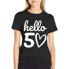 50 Year Birthday Hello 50 Years 50th Birthday Premium  Polyester Blend T-Shirt