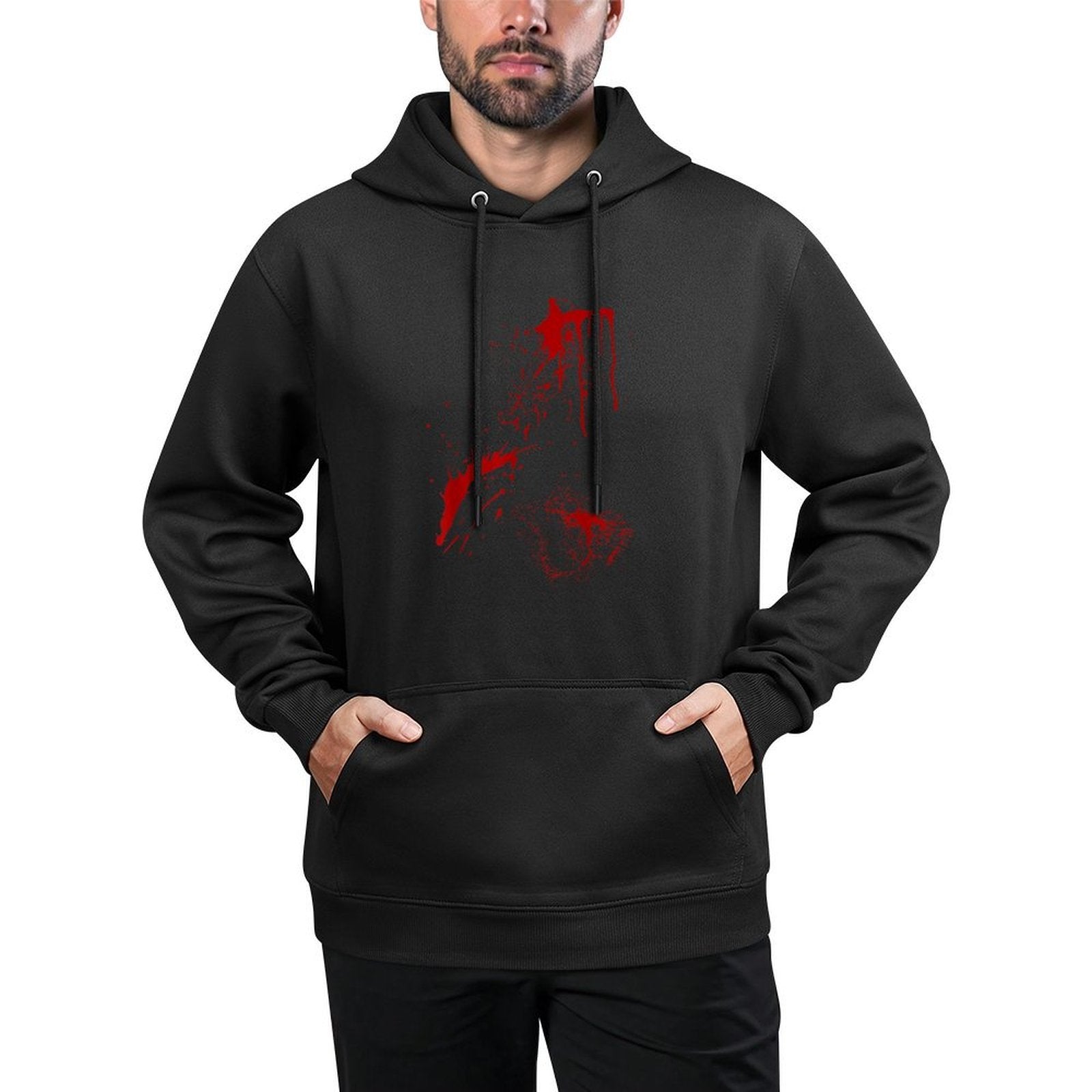 Blood Splatter Halloween Fake Bloody Spatter Zombie Victim Breathable Fabric Hoodie