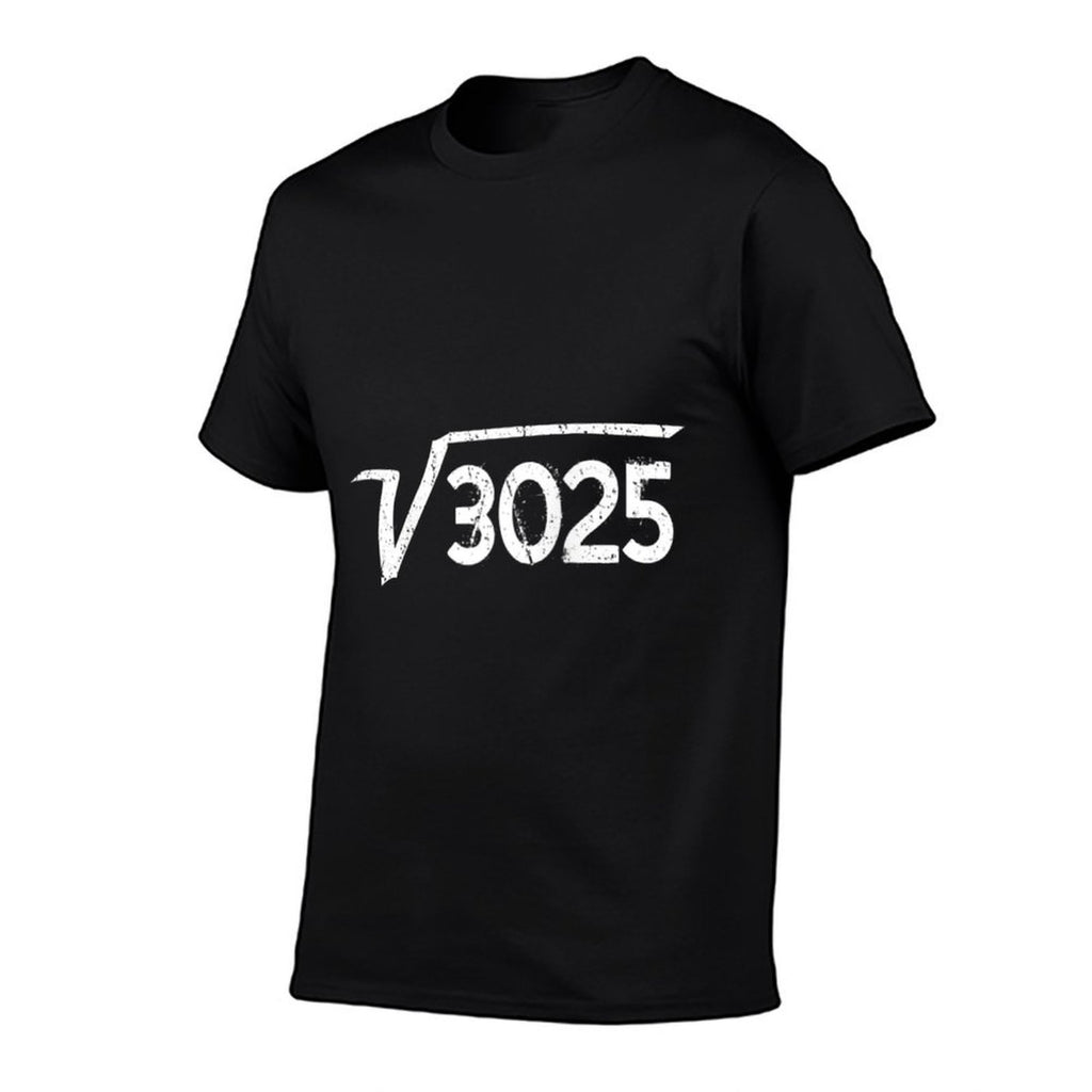 50th Birthday Square Root of 3025 Maths Raglan Baseball  Wrinkle-resistant T-Shirt