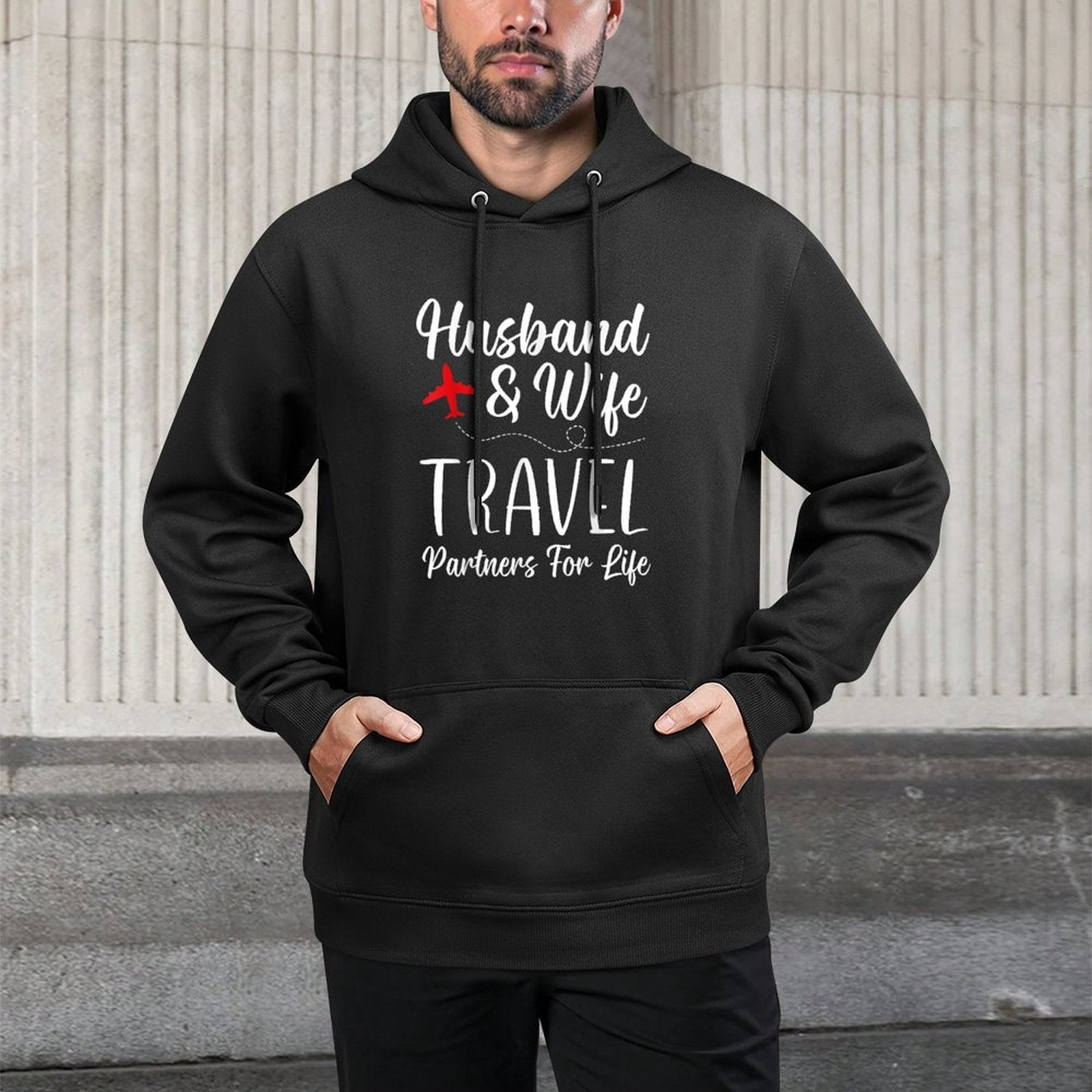 Couple Matching Husband And Wife Travel Partners For Life Unisex Design Hoodie