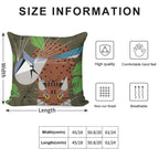 Charley Harper Style Soft Reinforced Edging Throw Pillow