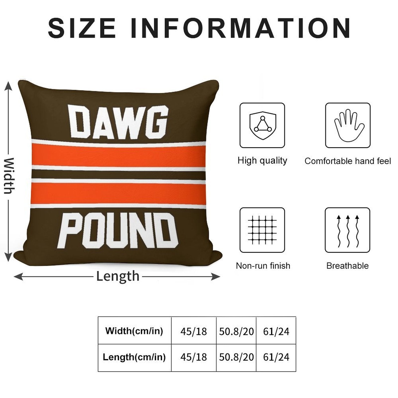 Dawg Pound Soft Home Decor Throw Pillow