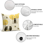 Bear Necessities Pattern Soft Anti-Pilling Throw Pillow