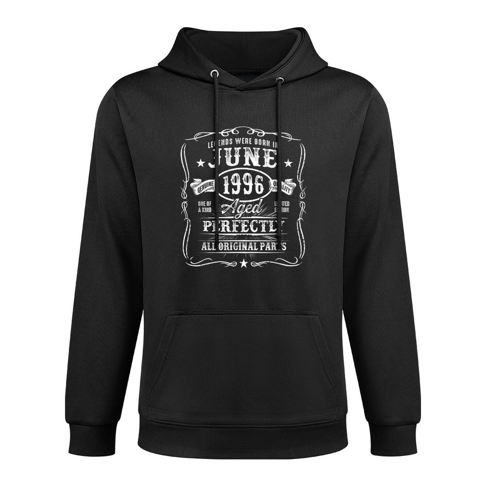 Vintage June 1996  Legendary Since June 1996 25th Birthday Relaxed Fit Hoodie