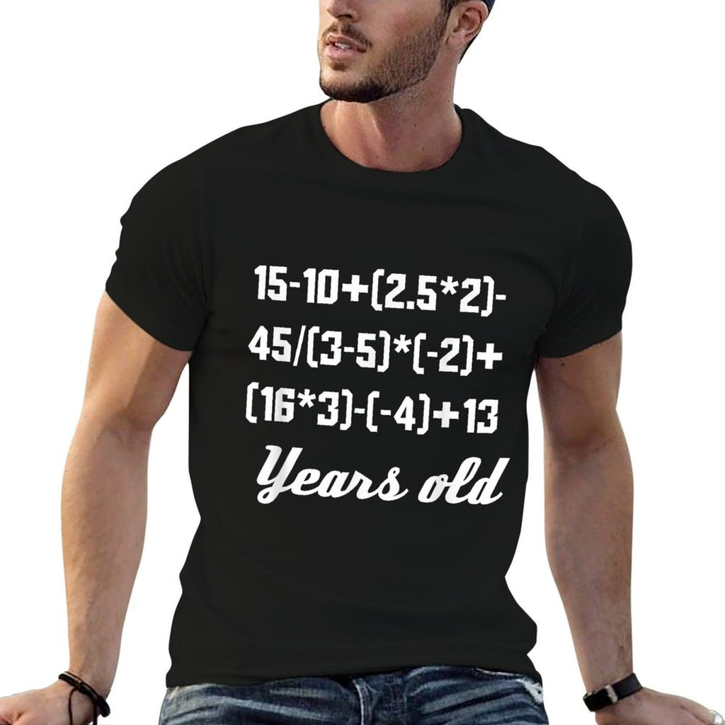 30 Years Old Math Equation 30th Birthday Funny  Lightweight T-Shirt