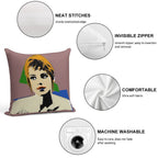 Edie Sedgwick Factory Girl Warhol Graphic Soft Easy Maintenance Throw Pillow