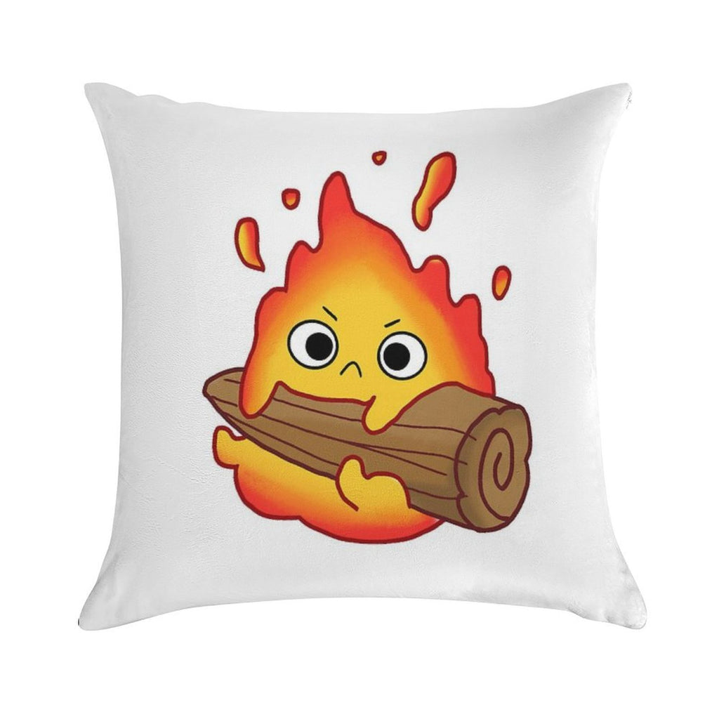Calcifer (Howl’s Moving Castle) Soft High-Density Material Throw Pillow