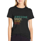 53 Years Old Awesome Since June 1972 53rd Birthday  Rolled Sleeves T-Shirt