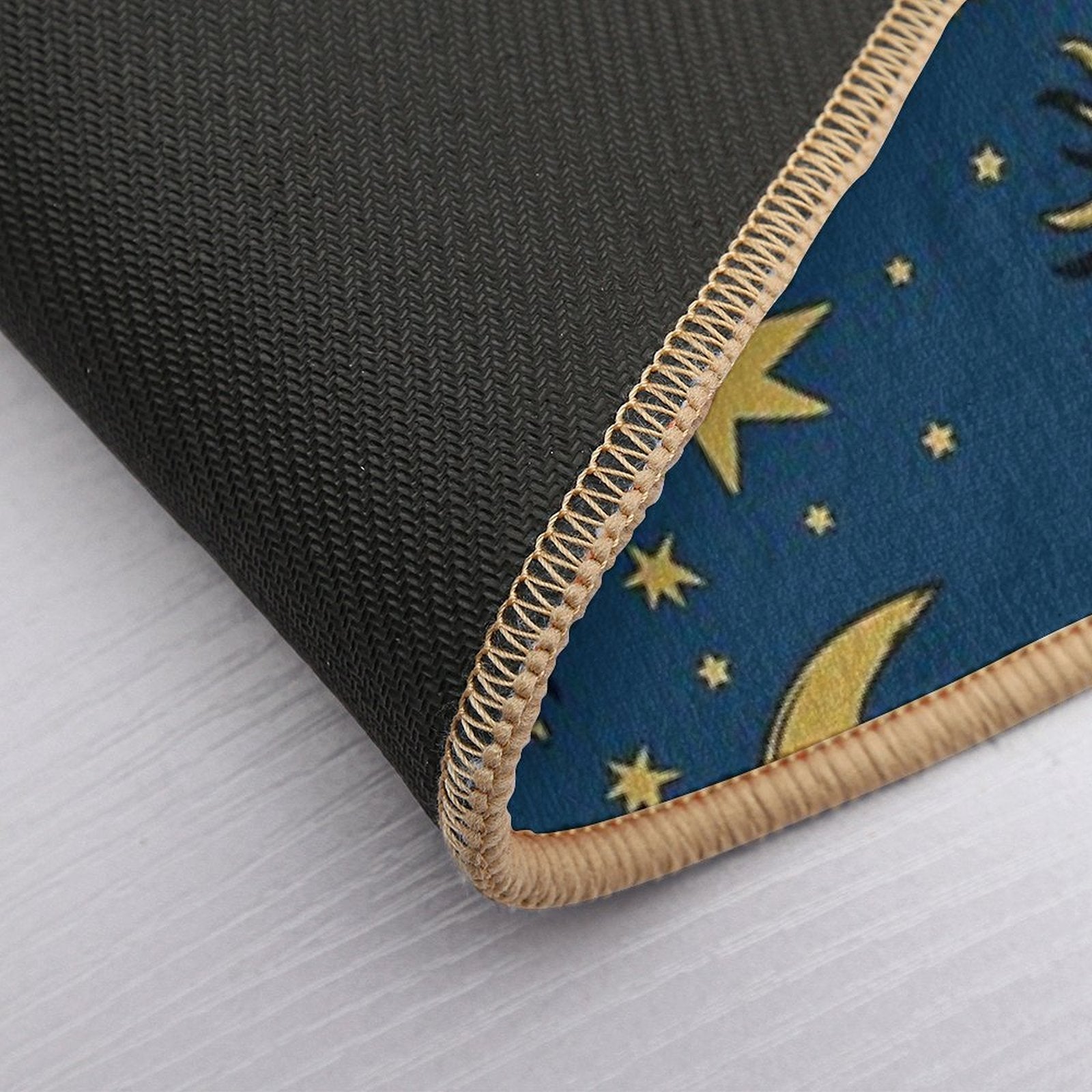 90s Whimsi-goth Celestial Sun And Moon Pattern  Multi-Purpose Bath Mat