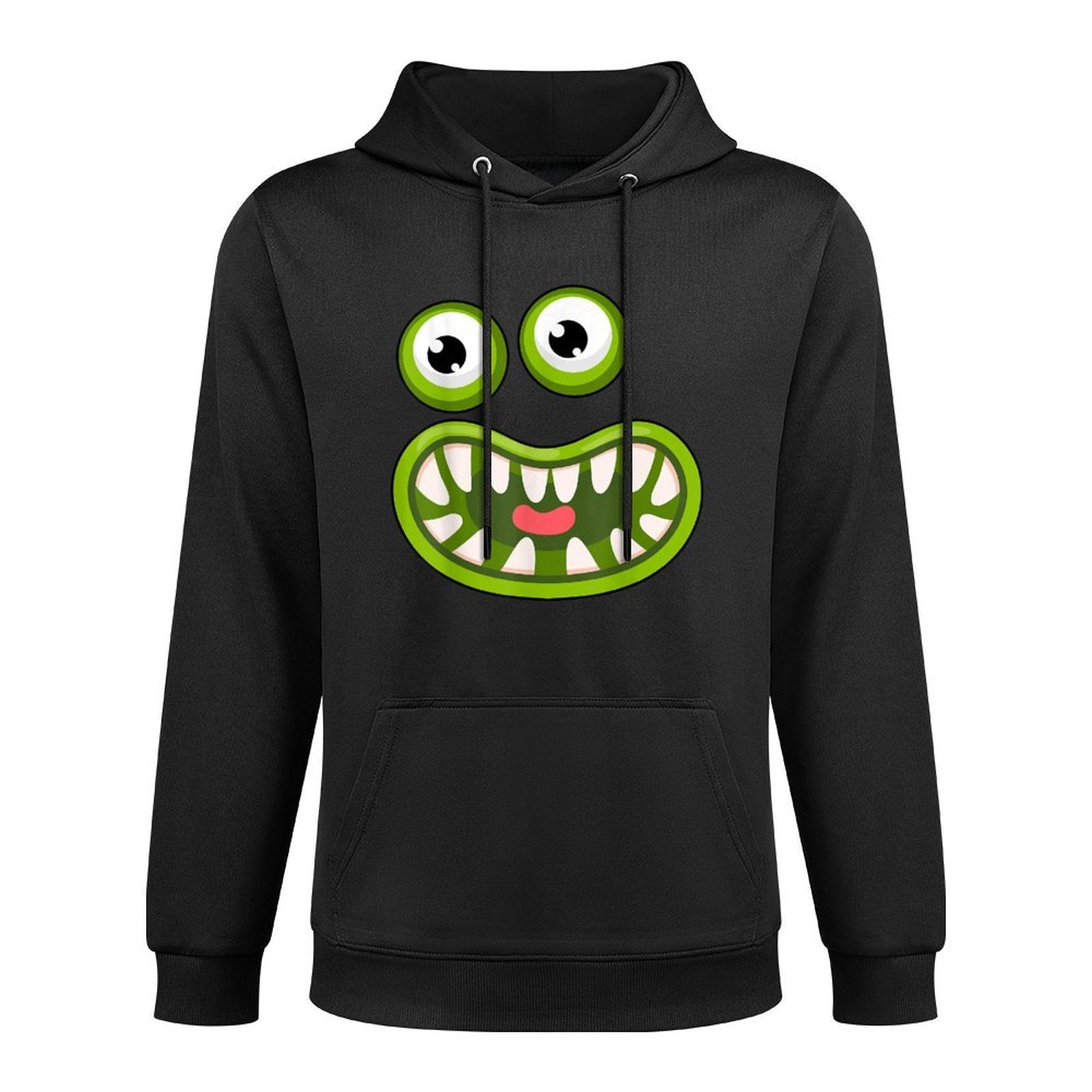 Funny Green Big Mouth Monster Easy Halloween Costume Durable Construction Hoodie