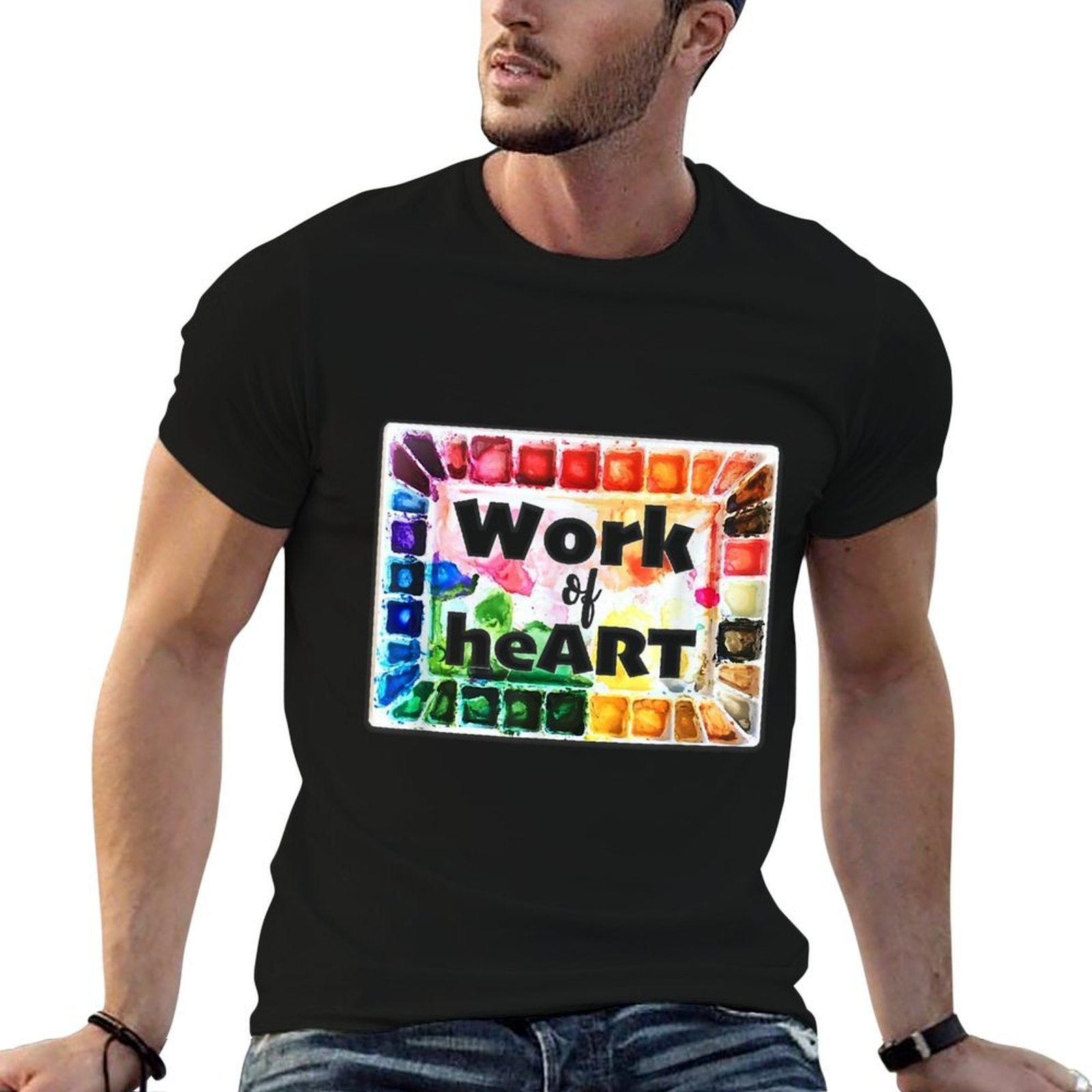 Watercolor Painting Palette Work of Heart  Affordable Price T-Shirt