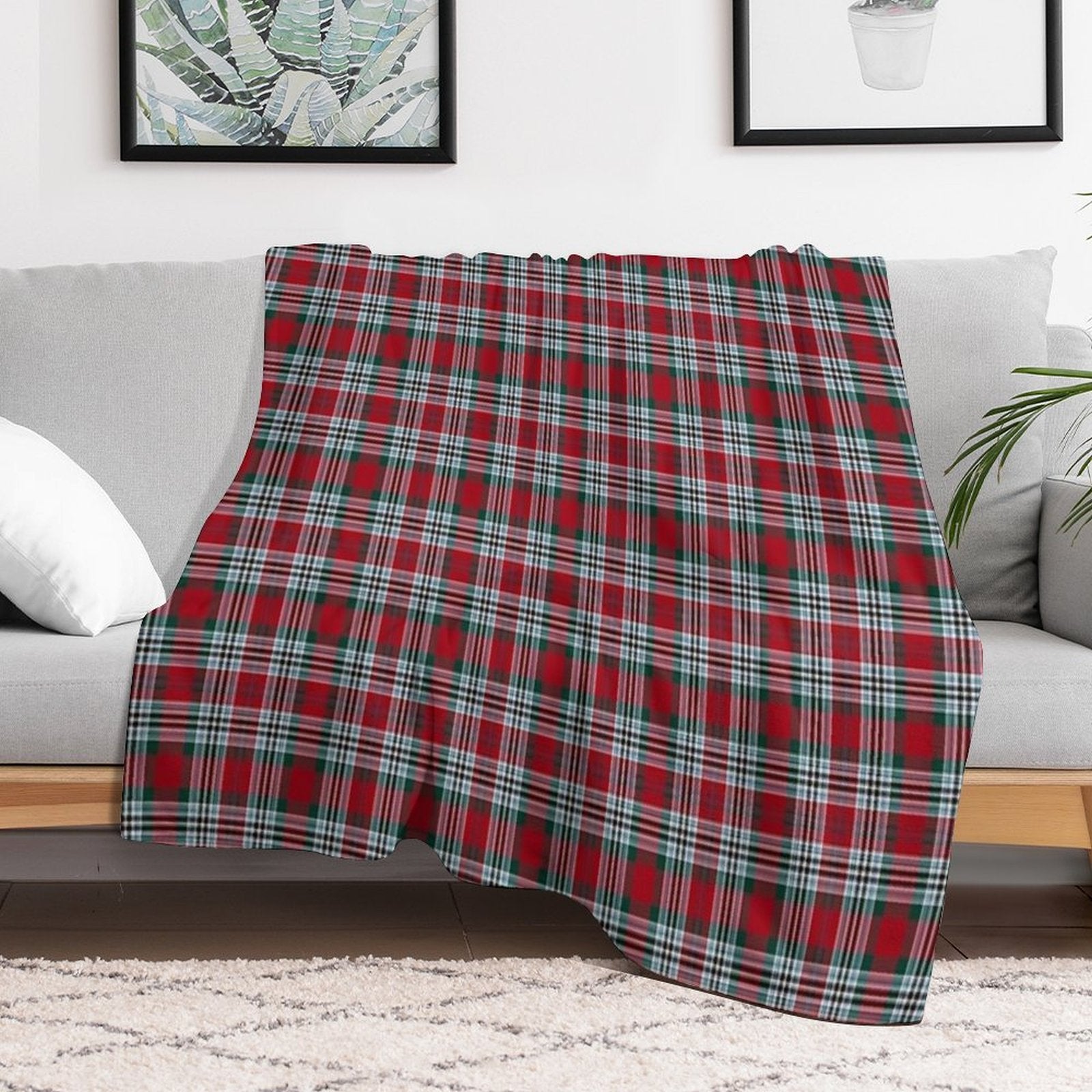 Clan Metcalf Tartan Eco-conscious Throw Blanket