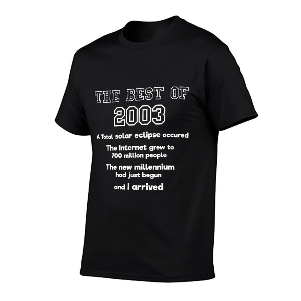 2003 22nd Birthday Tshirt for Men Women Aged 22  Eco-friendly Material T-Shirt