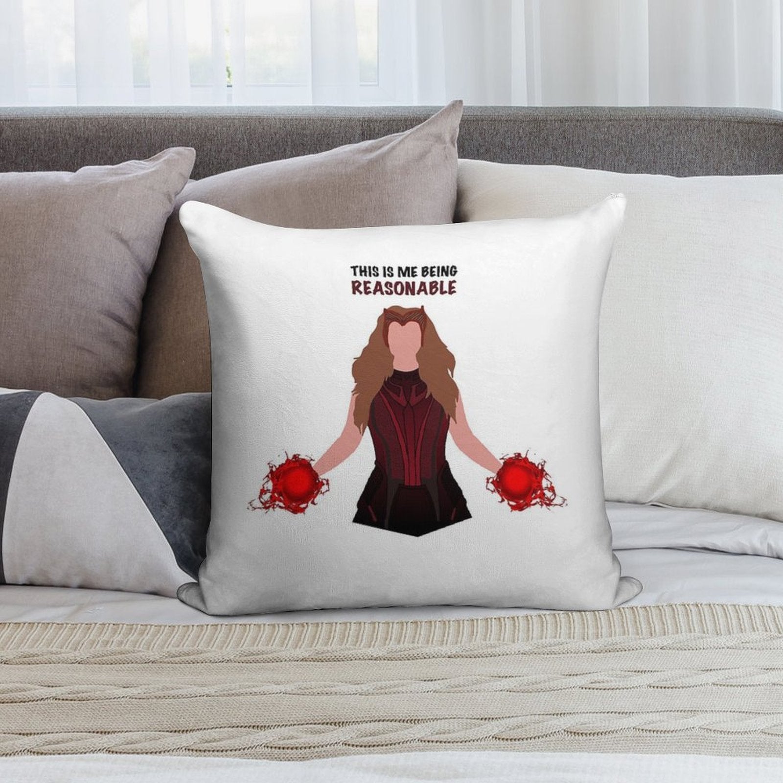 This Is Me Being Reasonable Soft Short Plush Fabric Throw Pillow