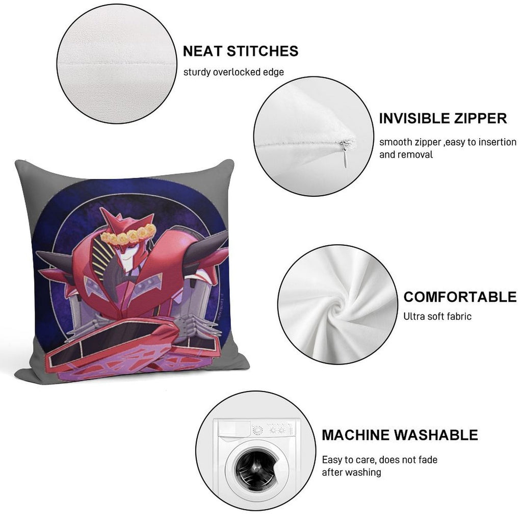 Knockout (Transformers) Soft Fade-Resistant Throw Pillow