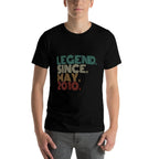 15 Years Old Legend Since May 2010 15th Birthday  Tagless Design T-Shirt