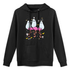 Funny Flamingo Boo Halloween Party Medium-Weight Fabric Hoodie