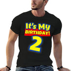 2 Year Old 2nd Birthday Boys And Girls It's My Birthday  Polyester Blend T-Shirt