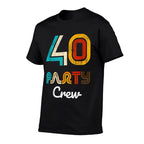 40 Party Crew - 40 Year Old Vintage 1984 40th Birthday Gift  Summer-ready Fabric T-Shirt
