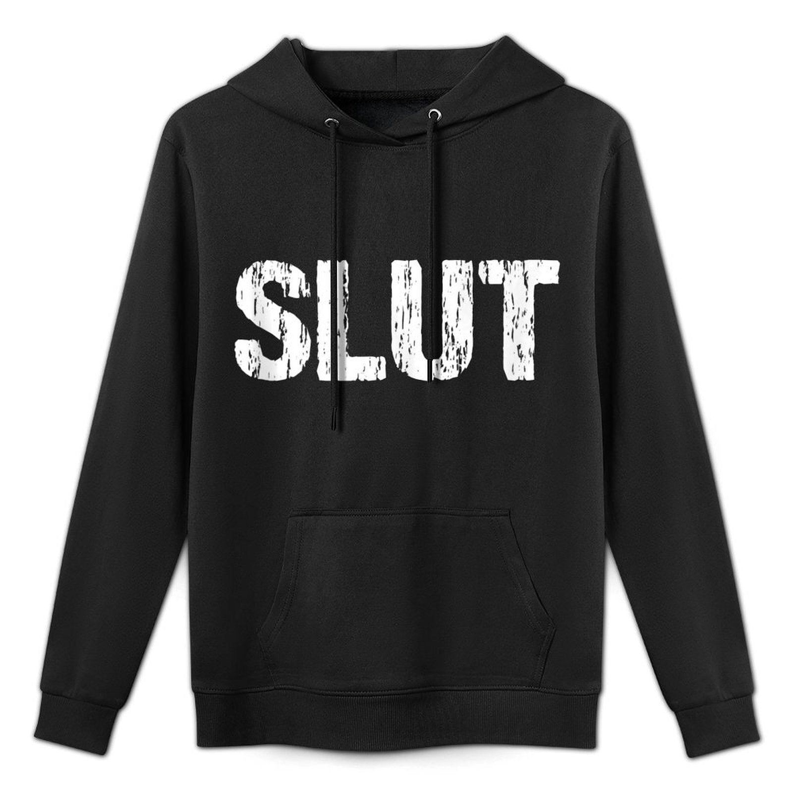 Slut Whore Vintage Sexy Adult Humor Funny Profanity Design Colorfast Hoodie