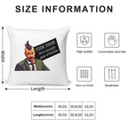 Tick Tock, It's Tough Guy O'clock - Mike Wozniak Soft Short Plush Fabric Throw Pillow