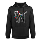 Funny Santa Labrador Retriever Christmas Lights Dog Lover for Men Women Pilling-Resistant Hoodie