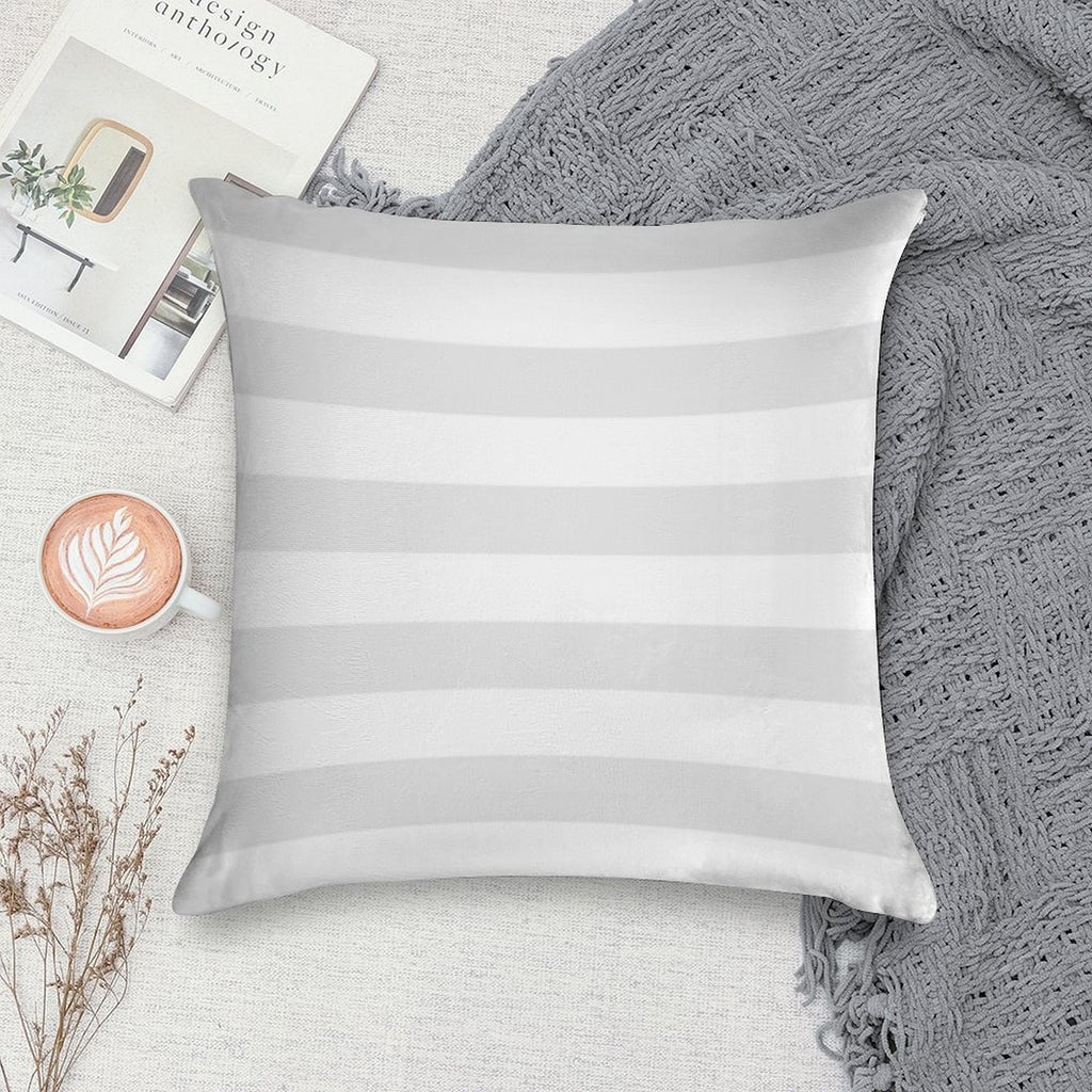 Palest Grey And White Stripes Soft Style Accent Throw Pillow