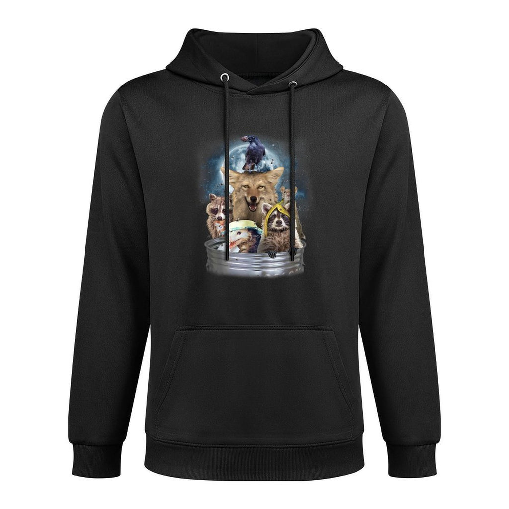 Trash Animals Howling at The Moon - Funny Team Trash Versatile Streetwear Hoodie