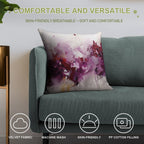 Magenta Abstract Art Canvas Print Soft Warmth Comfort Throw Pillow