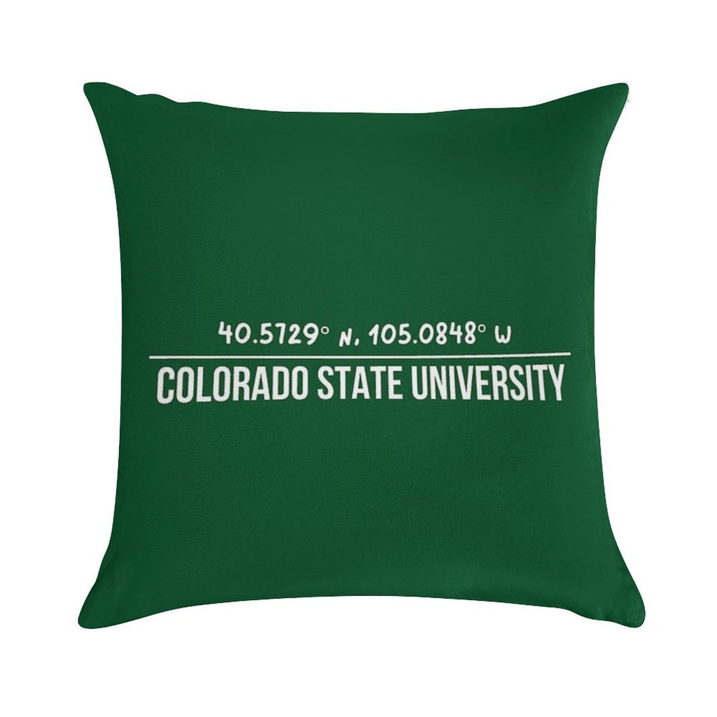 White Coordinates of CSU Bold Green BG Soft Home Decor Throw Pillow