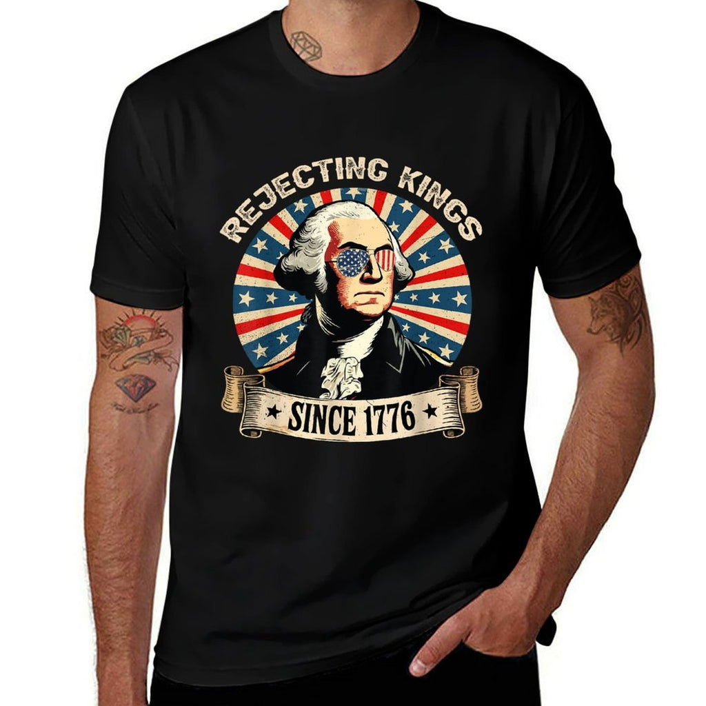 US Rejecting Kings Since 1776 4th of July Outfit  Relaxed-fit T-Shirt