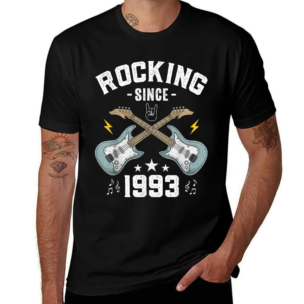 Rocking Since 1993 Vintage Rock Music Guitar 30th Birthday  Durable T-Shirt